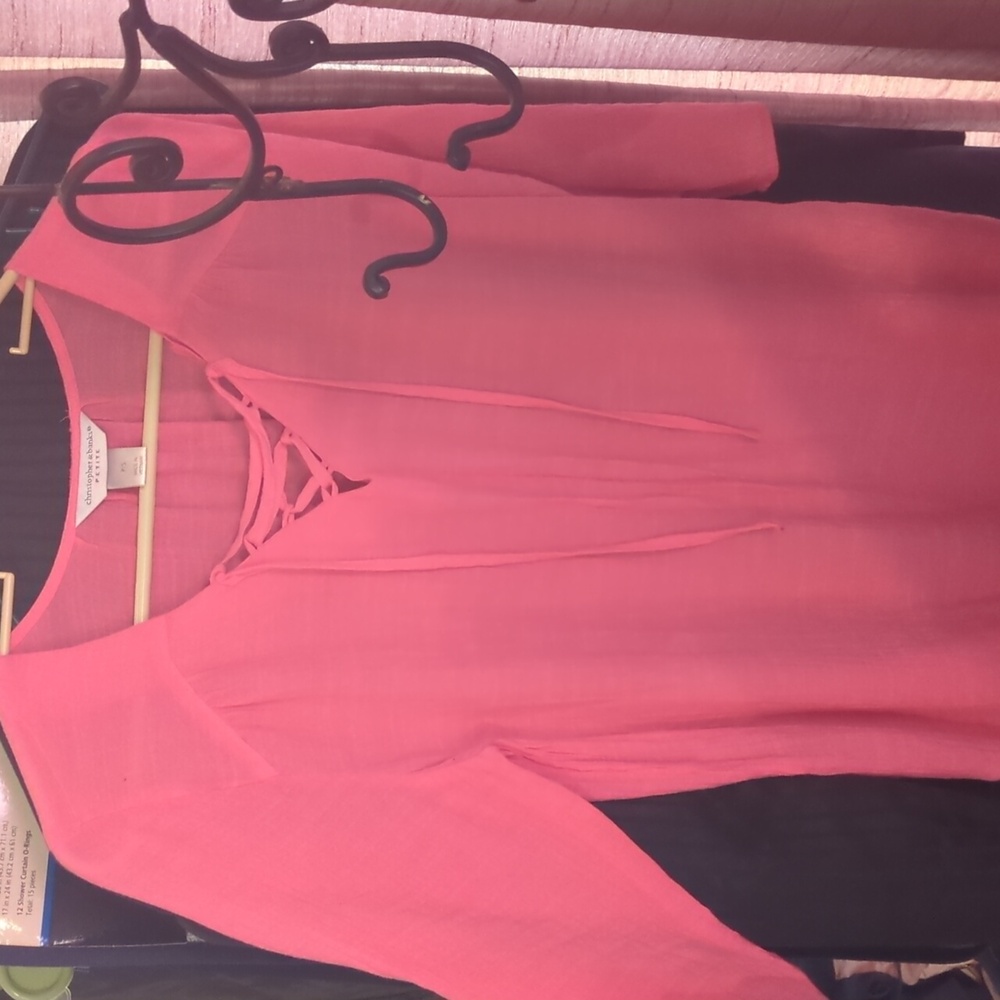 Christopher and Banks petite small pink top summer blouse